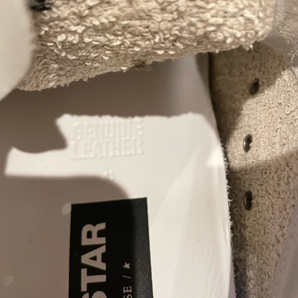 Golden Goose White Gray Tan Mesh Superstar Sneakers